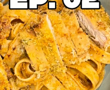 Panko-Crusted Lemon Chicken Thighs (Pasta Side)